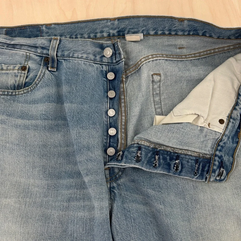 Mens Vtg 2000s 501 Straight Leg Jeans Button Fly Blue Denim Levis 38x34 Lot Of 2